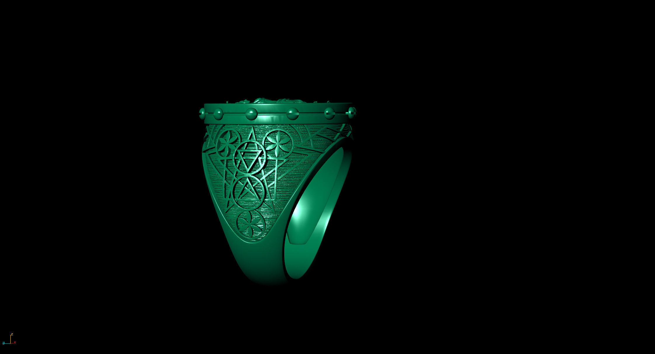 Vetruvian Ring 3D print model_9