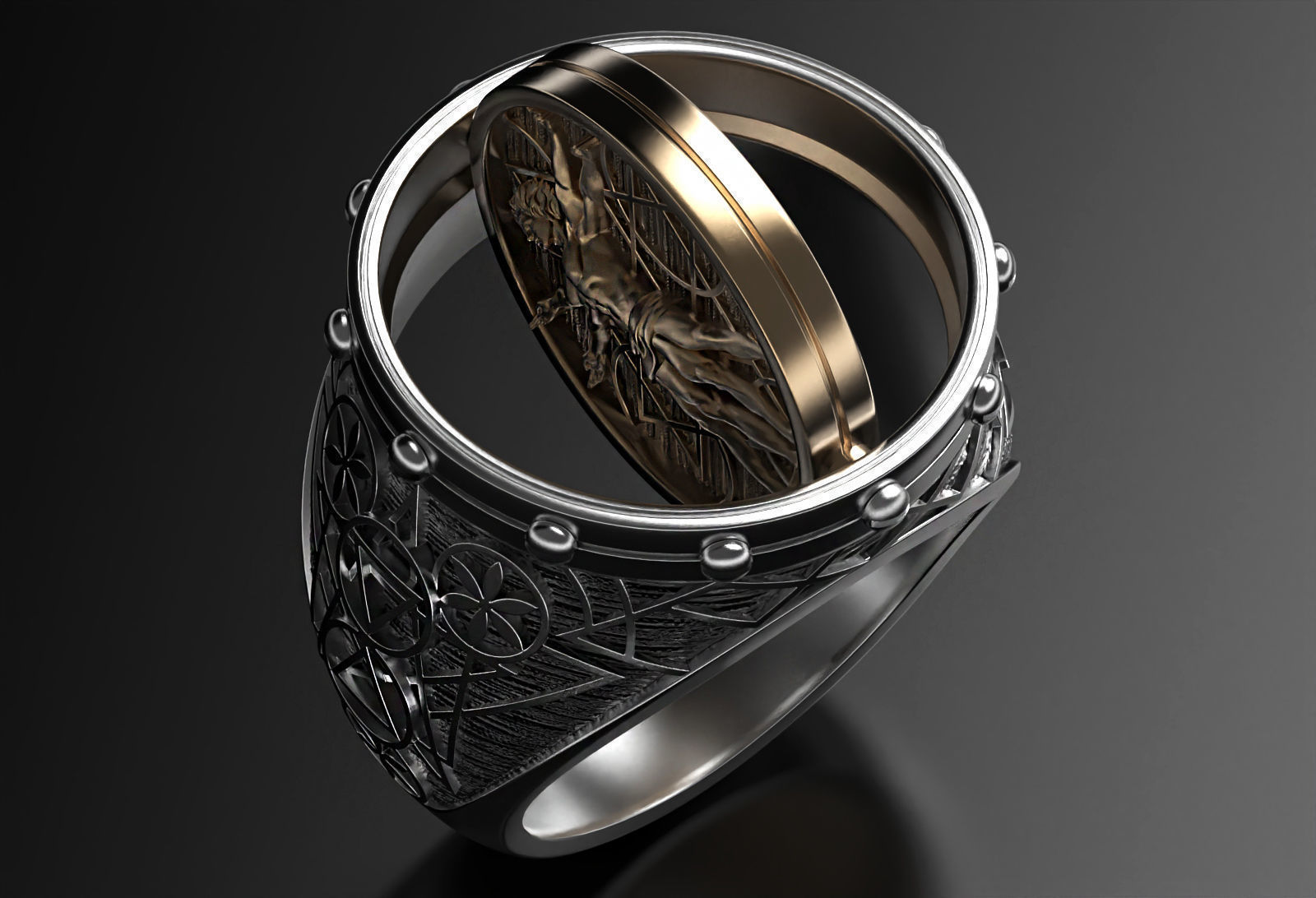 Vetruvian Ring 3D print model_4