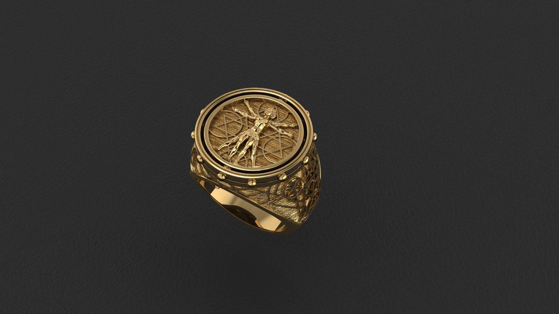 Vetruvian Ring 3D print model_3