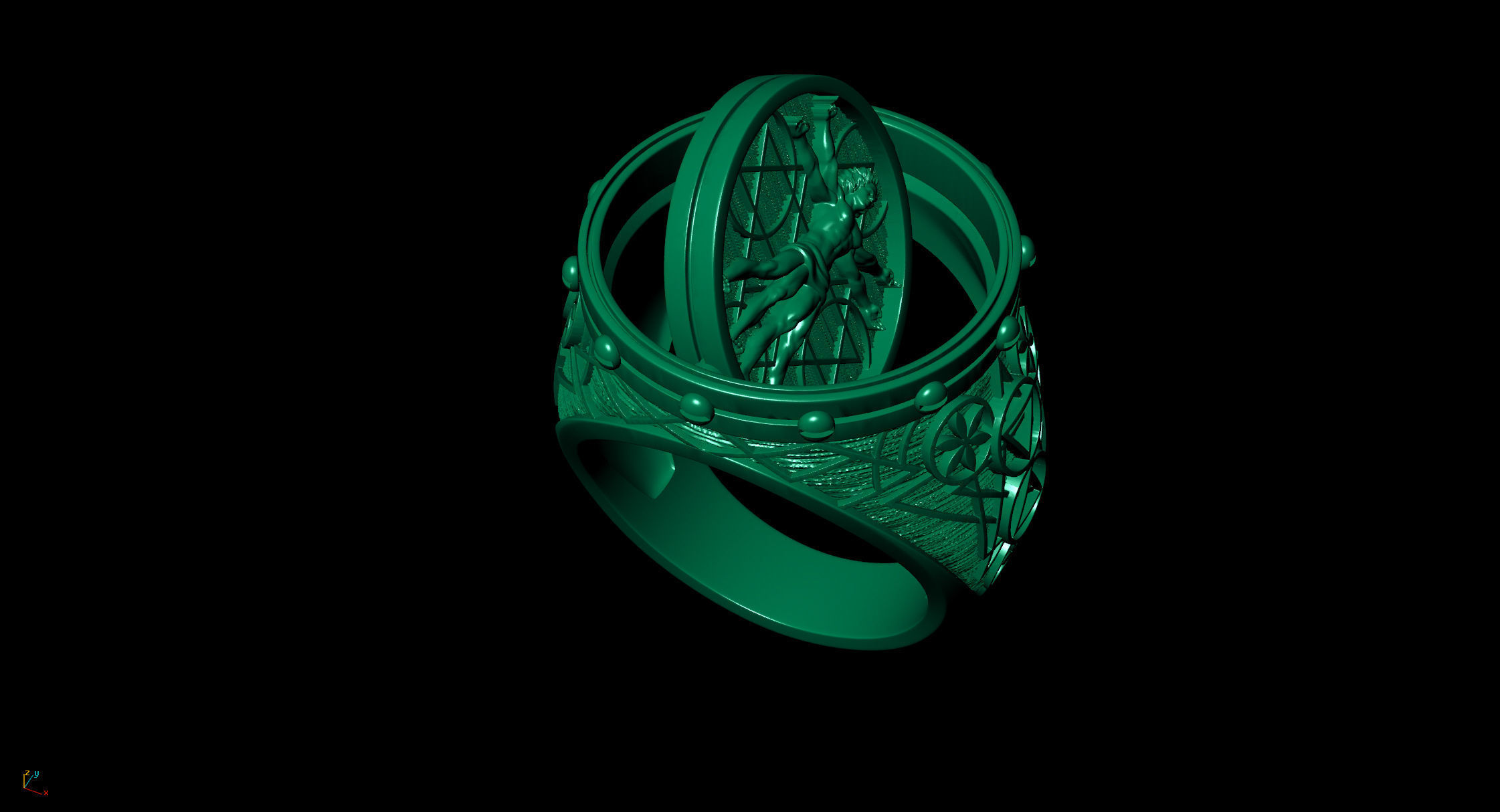 Vetruvian Ring 3D print model_12
