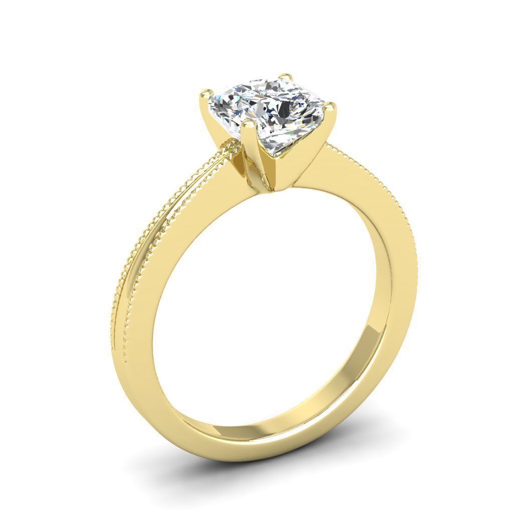 Engagement ring Lucia qushion 3D print model_7
