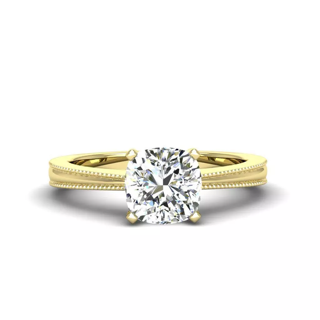 Engagement ring Lucia qushion 3D print model_0