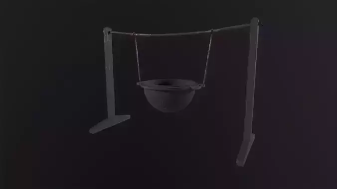 Cauldron 3D Model Low-poly 3D model