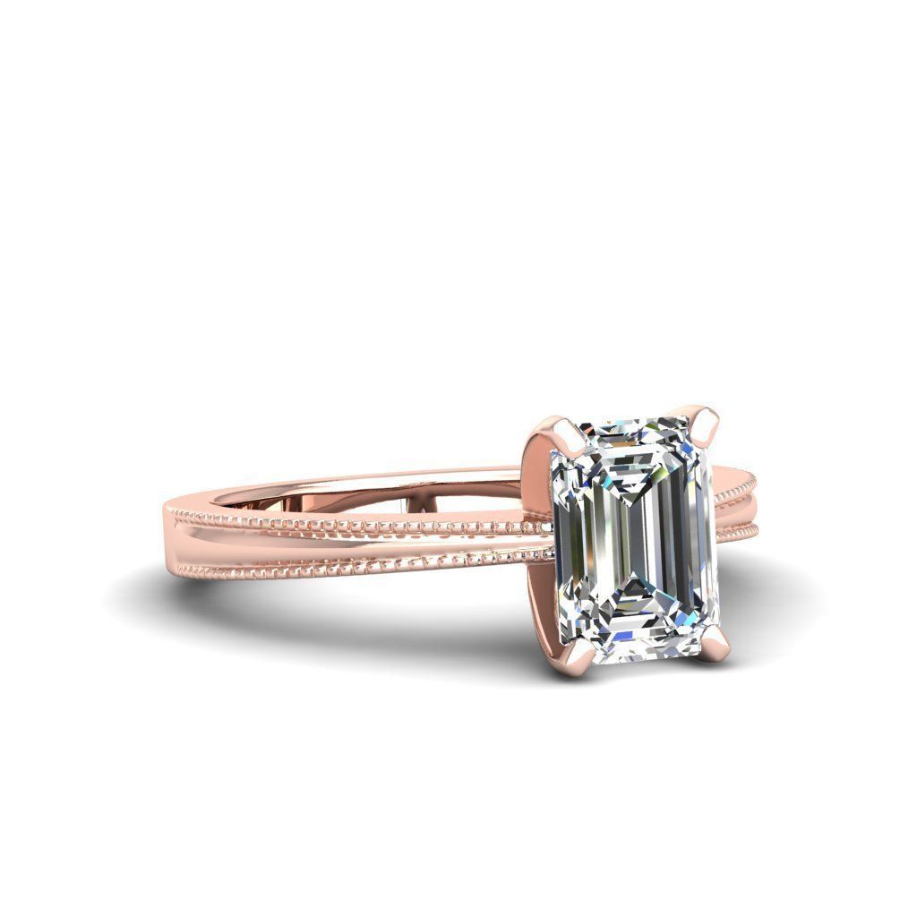 Engagement ring Lucia emerald 3D print model_22