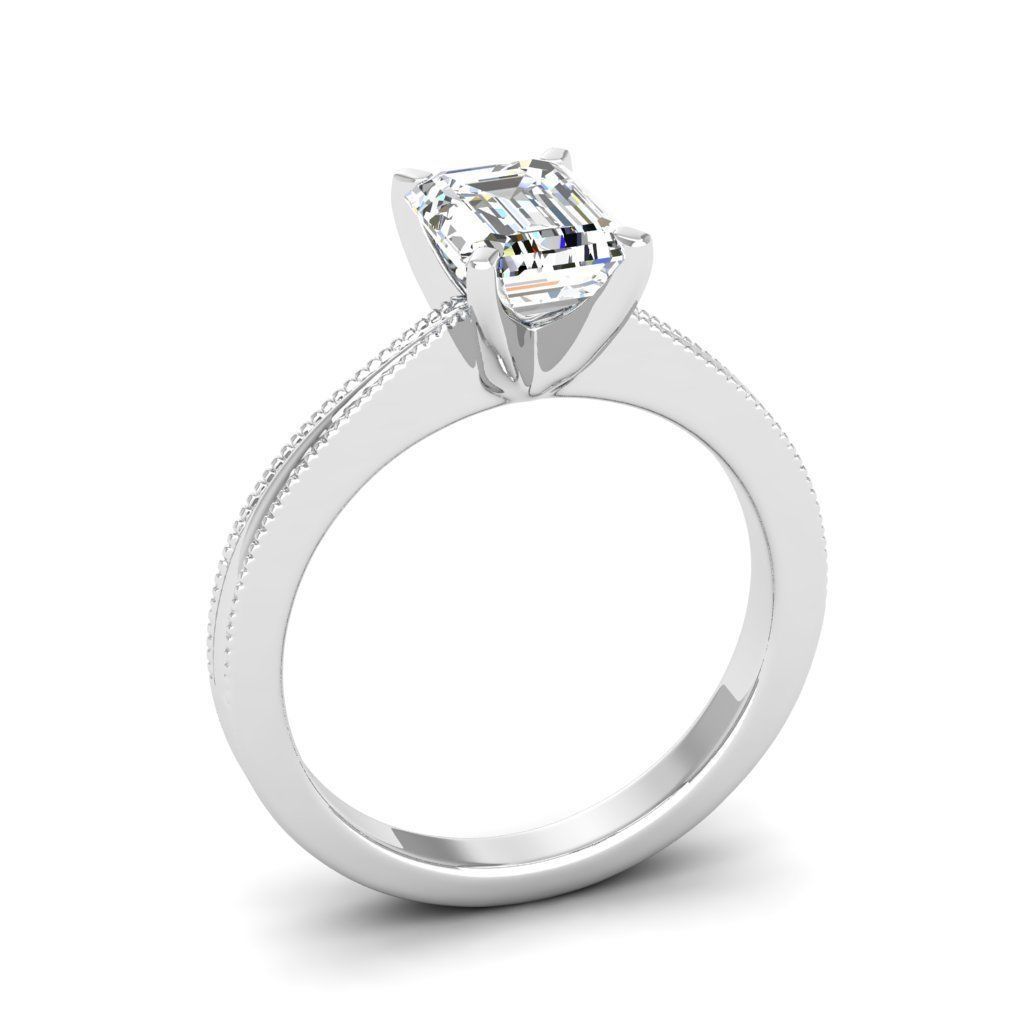 Engagement ring Lucia emerald 3D print model_13