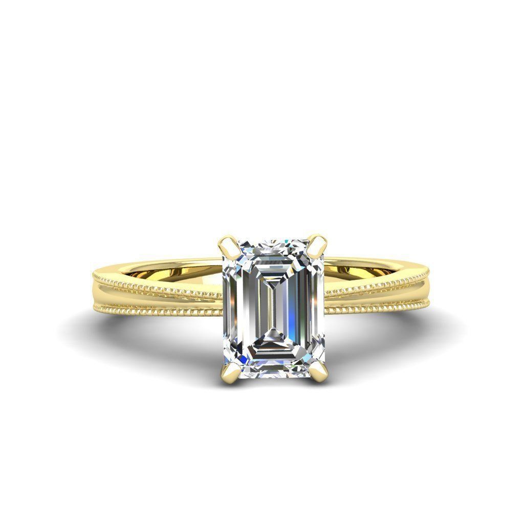 Engagement ring Lucia emerald 3D print model_18