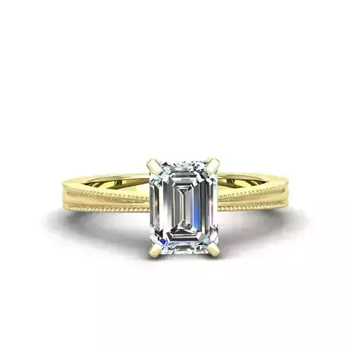 Engagement ring Lucia emerald  3D print model