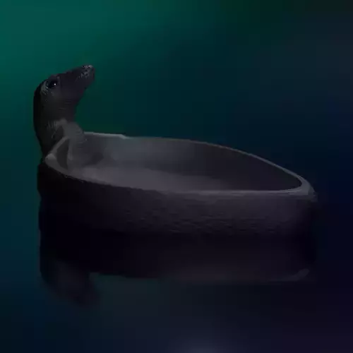 Snake-Bowl-Motif 3-Oval- STL-3D Print Model High-Polygon 3D print model