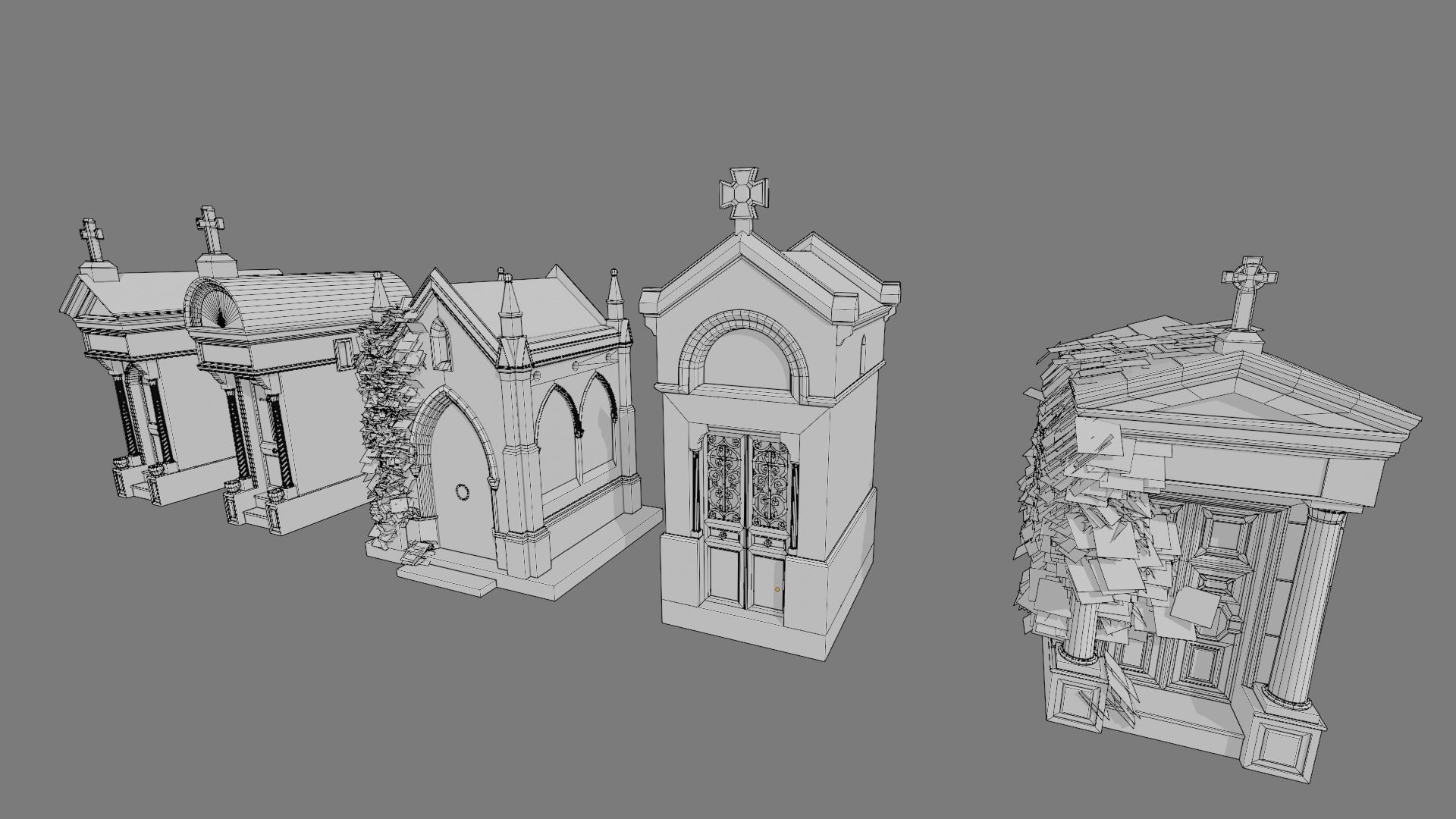 Cemetery Mausoleums Collection _5