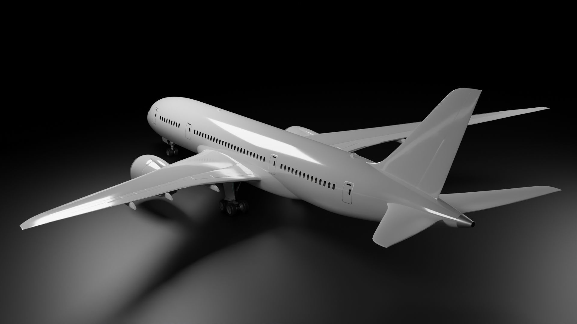 Boeing 787-8 airplane plane aircraft 3D model_3