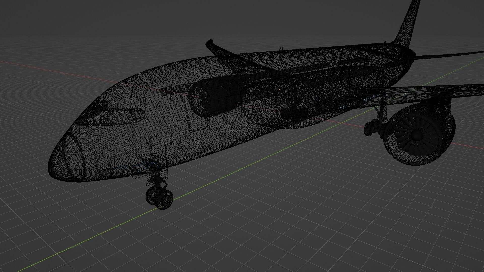 Boeing 787-8 airplane plane aircraft 3D model_8