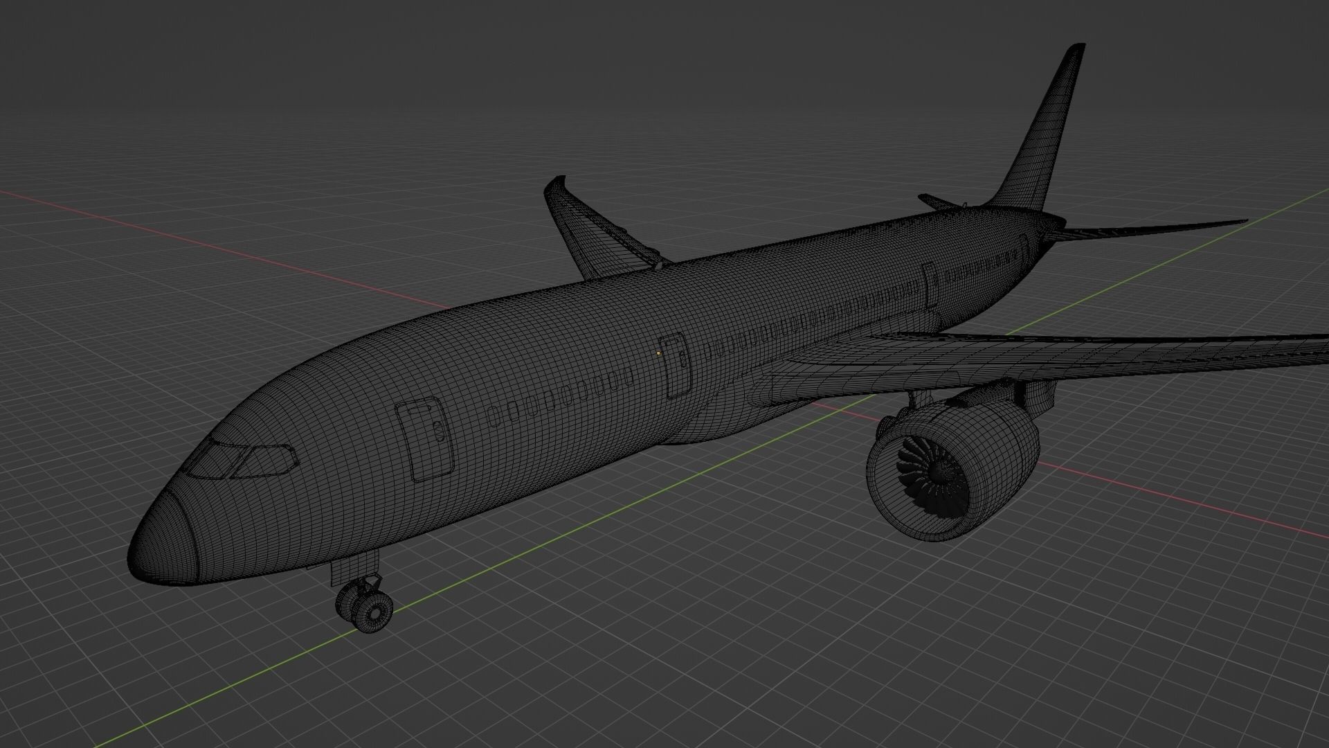 Boeing 787-8 airplane plane aircraft 3D model_9