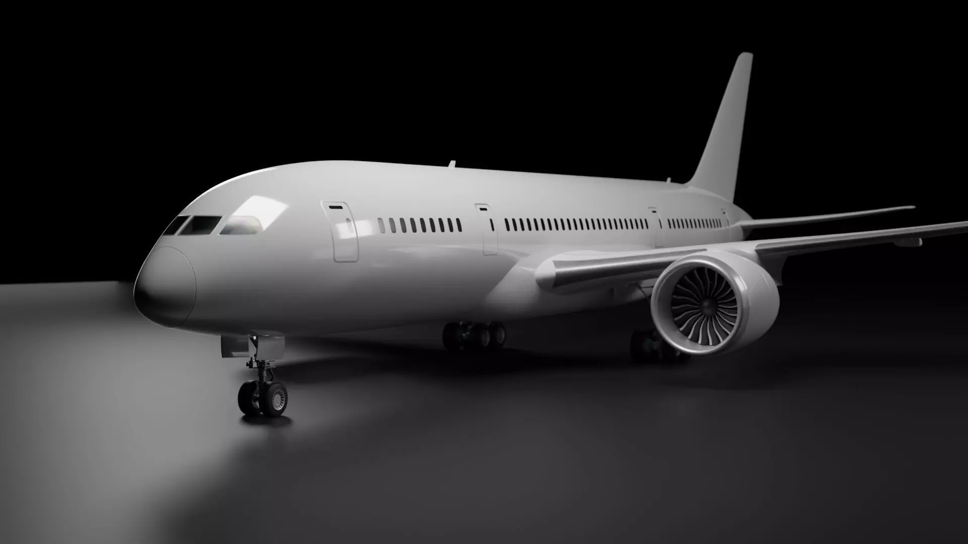 Boeing 787-8 airplane plane aircraft 3D model_0