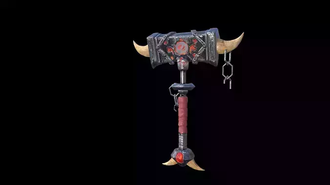Fantasy Hammer 3D Model