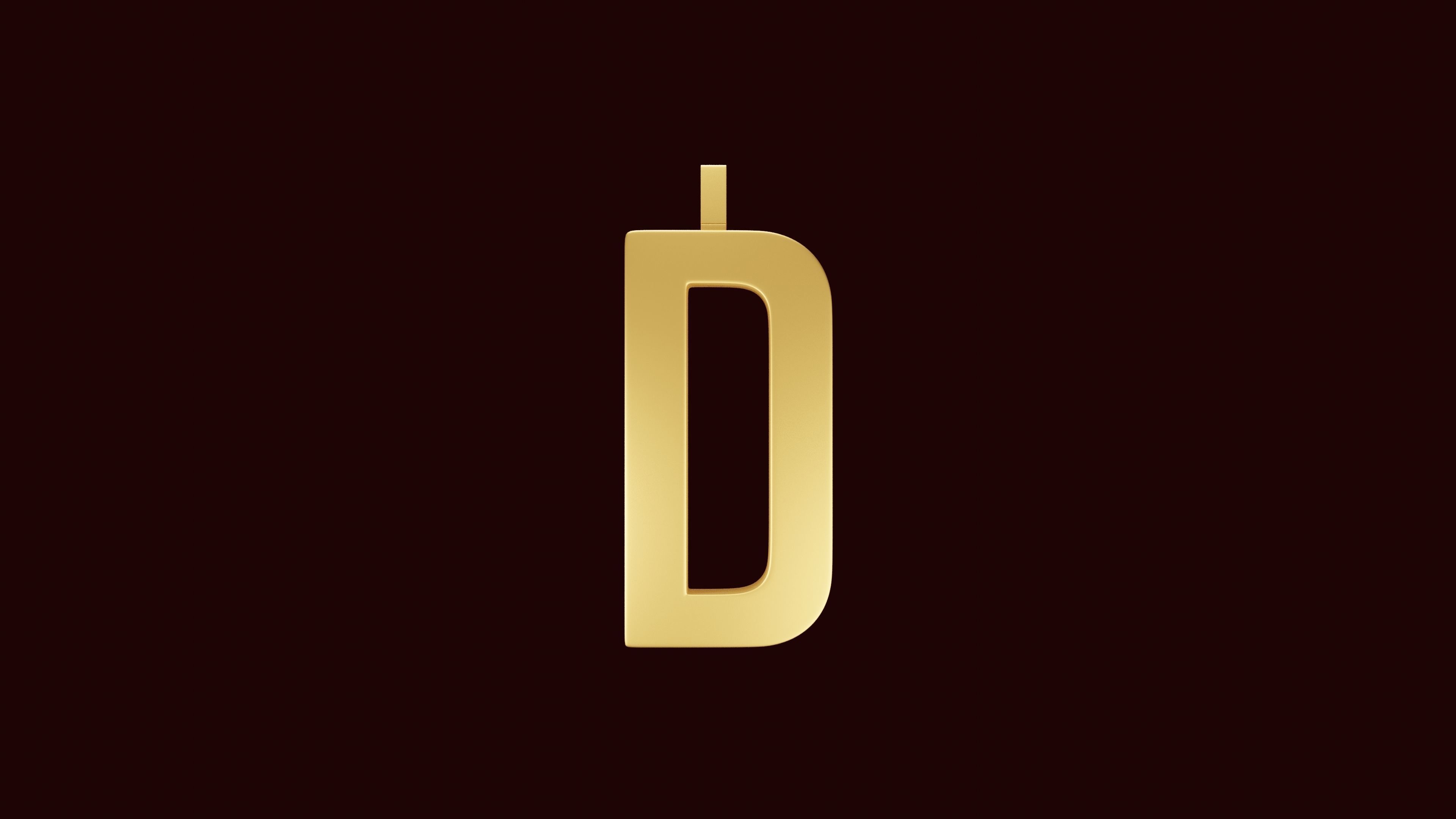 D Letter Pendant 3D print model_1