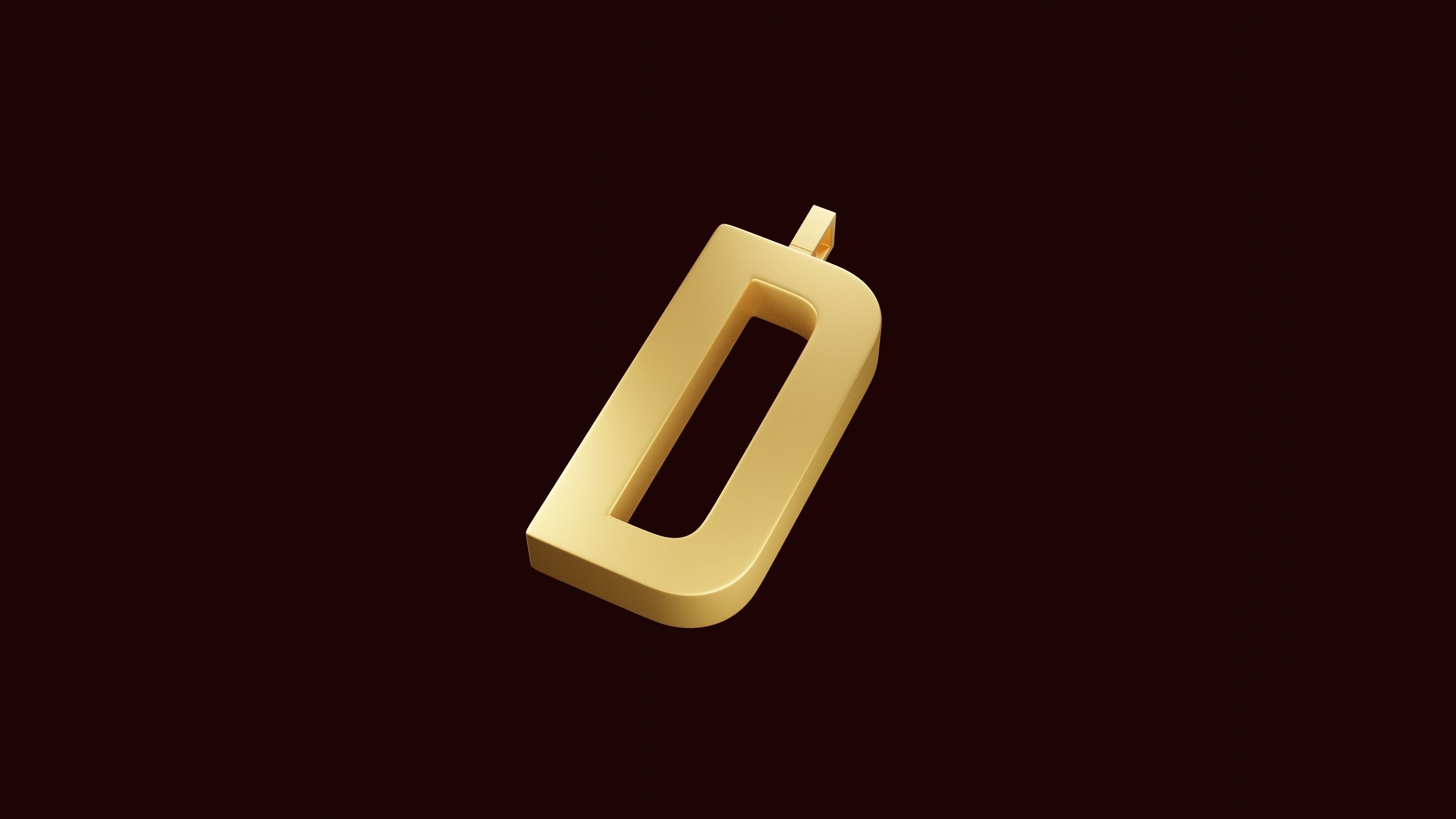 D Letter Pendant 3D print model_2