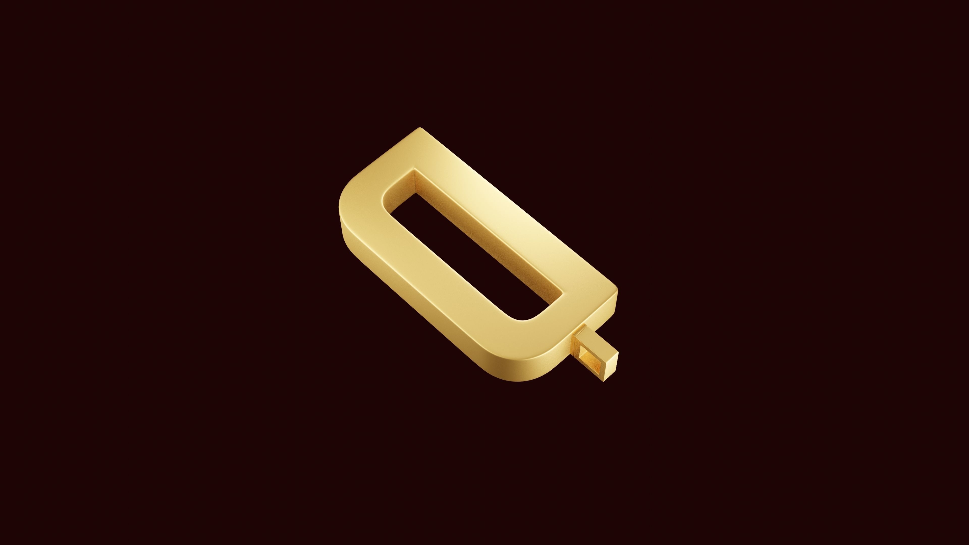 D Letter Pendant 3D print model_3