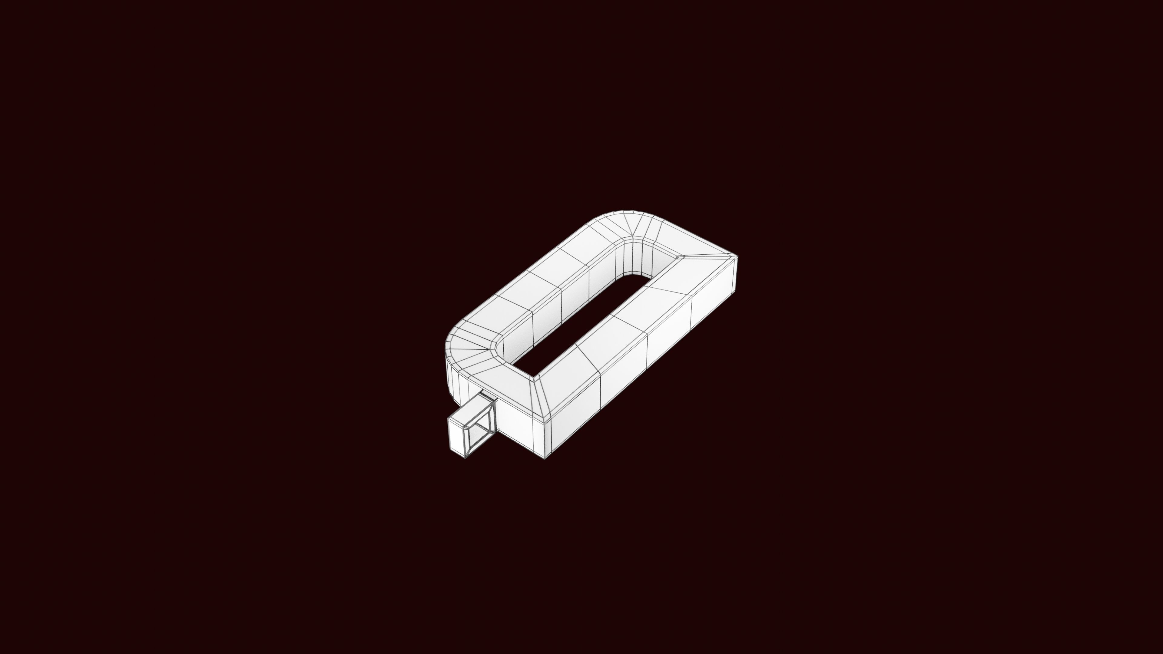 D Letter Pendant 3D print model_7