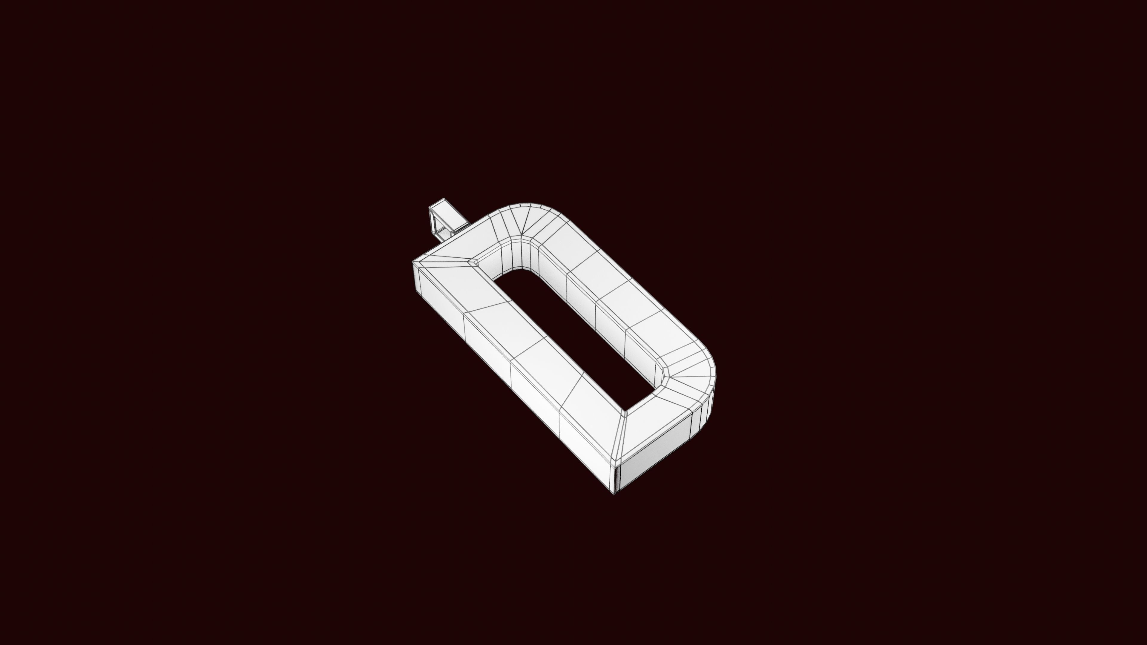 D Letter Pendant 3D print model_5