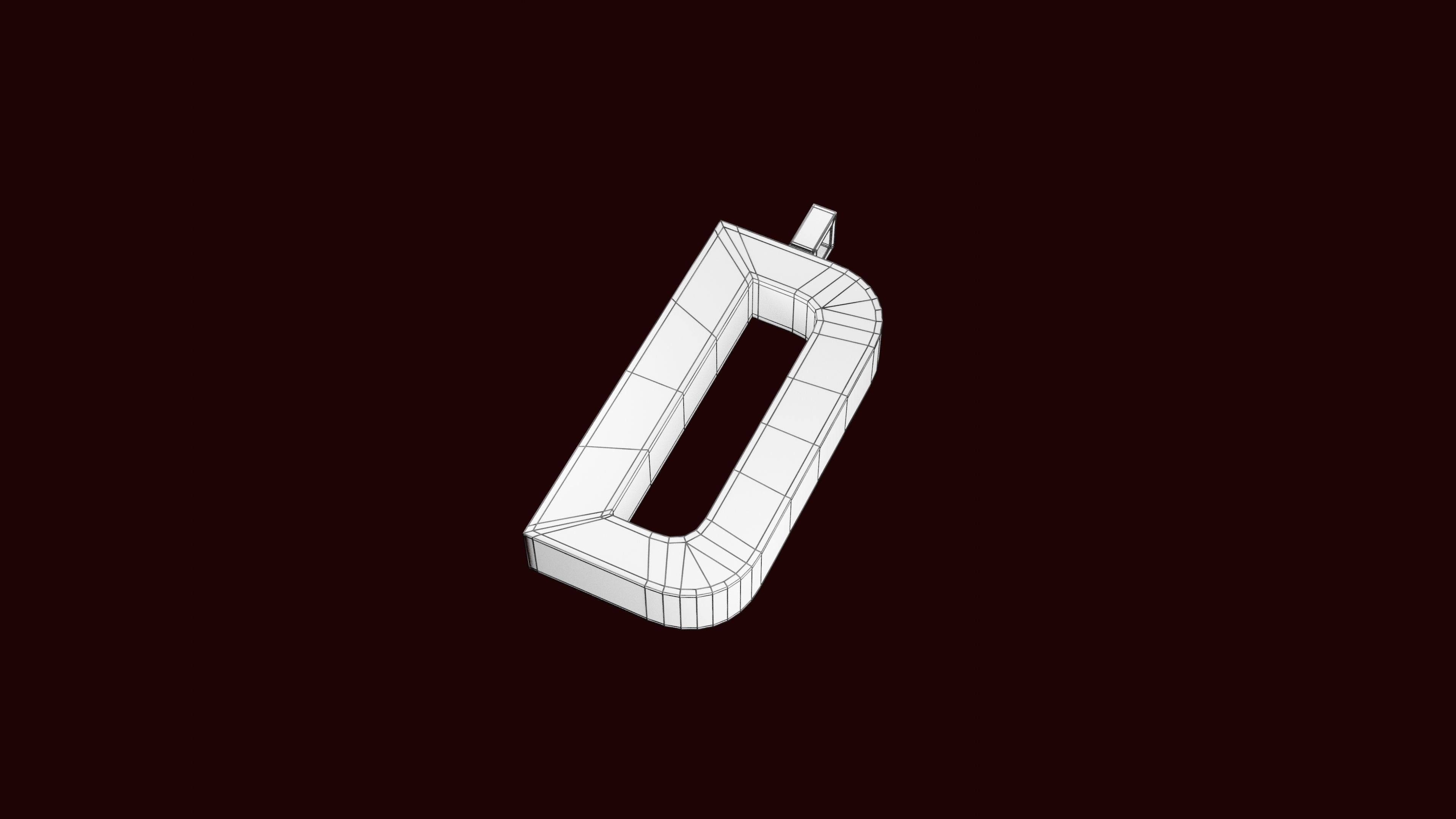 D Letter Pendant 3D print model_6