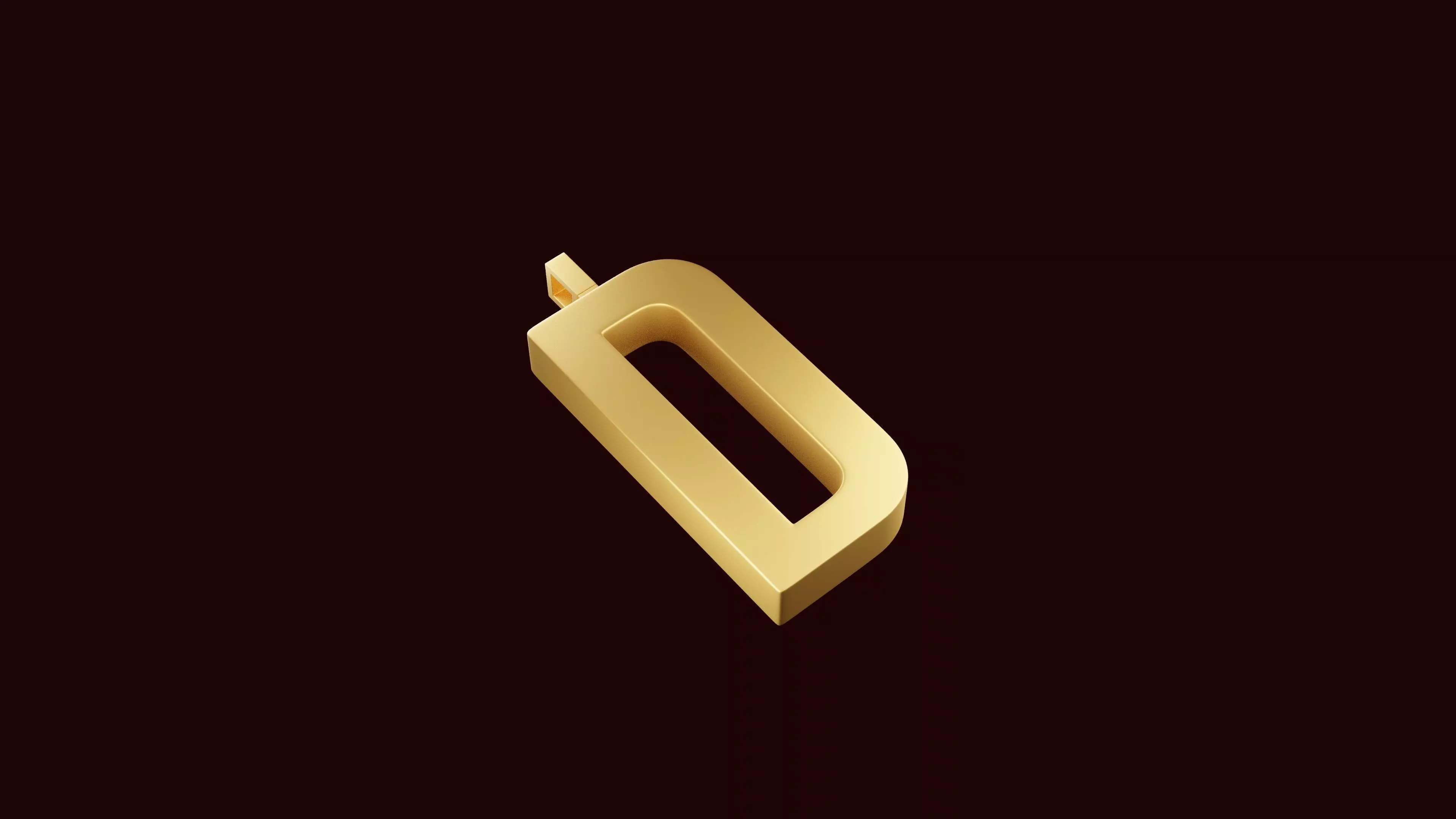 D Letter Pendant 3D print model_0