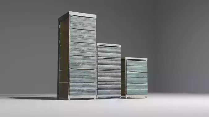 Drawers realistics old wood