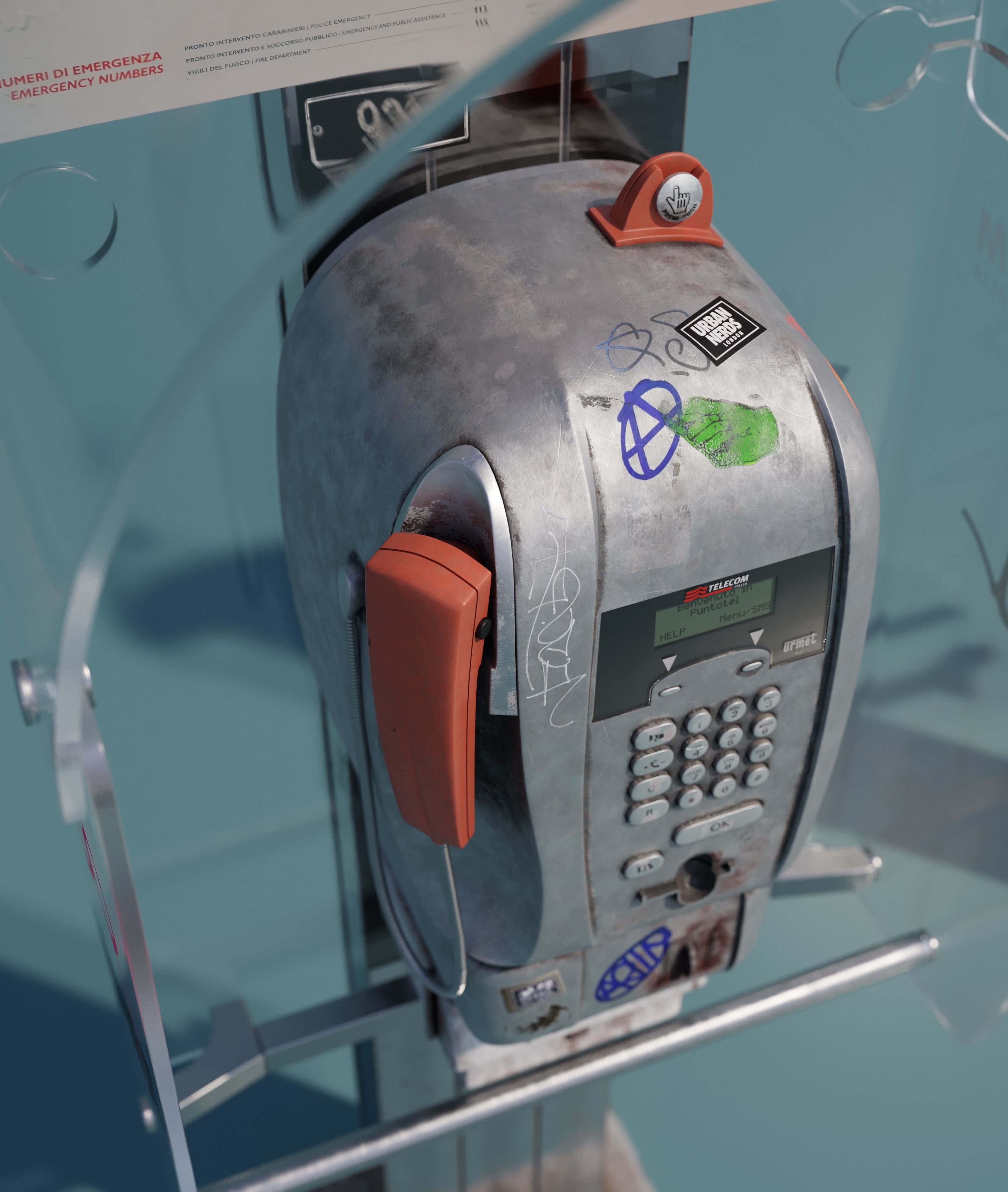 Public Phone 3D model_3