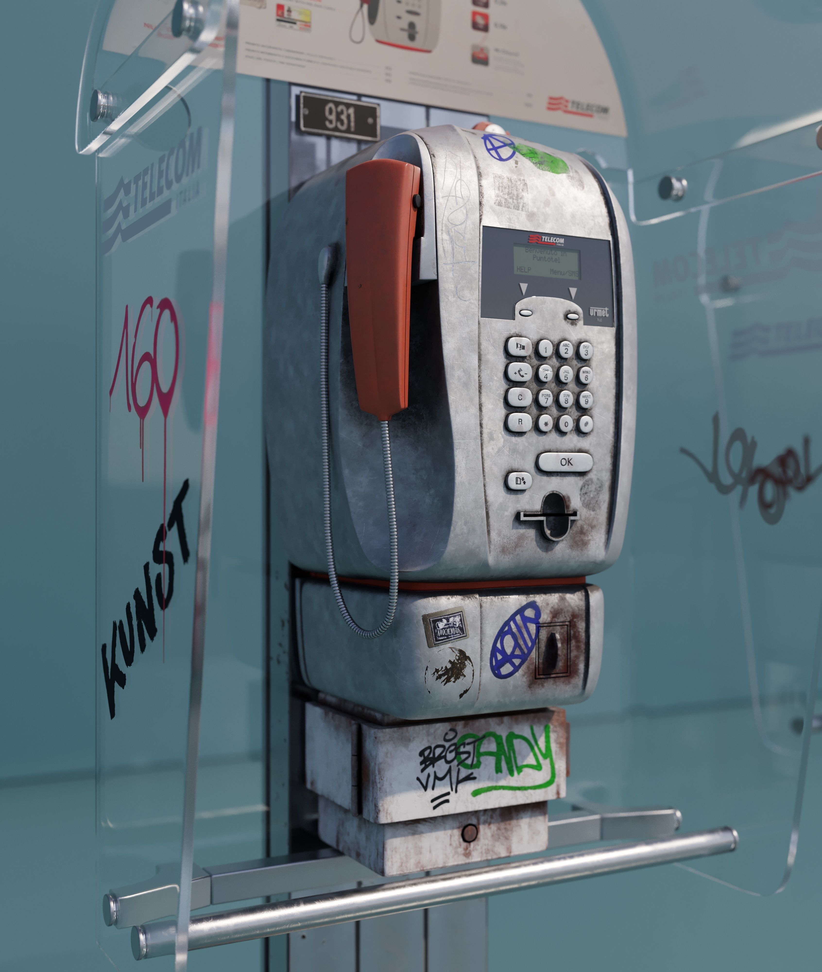 Public Phone 3D model_1