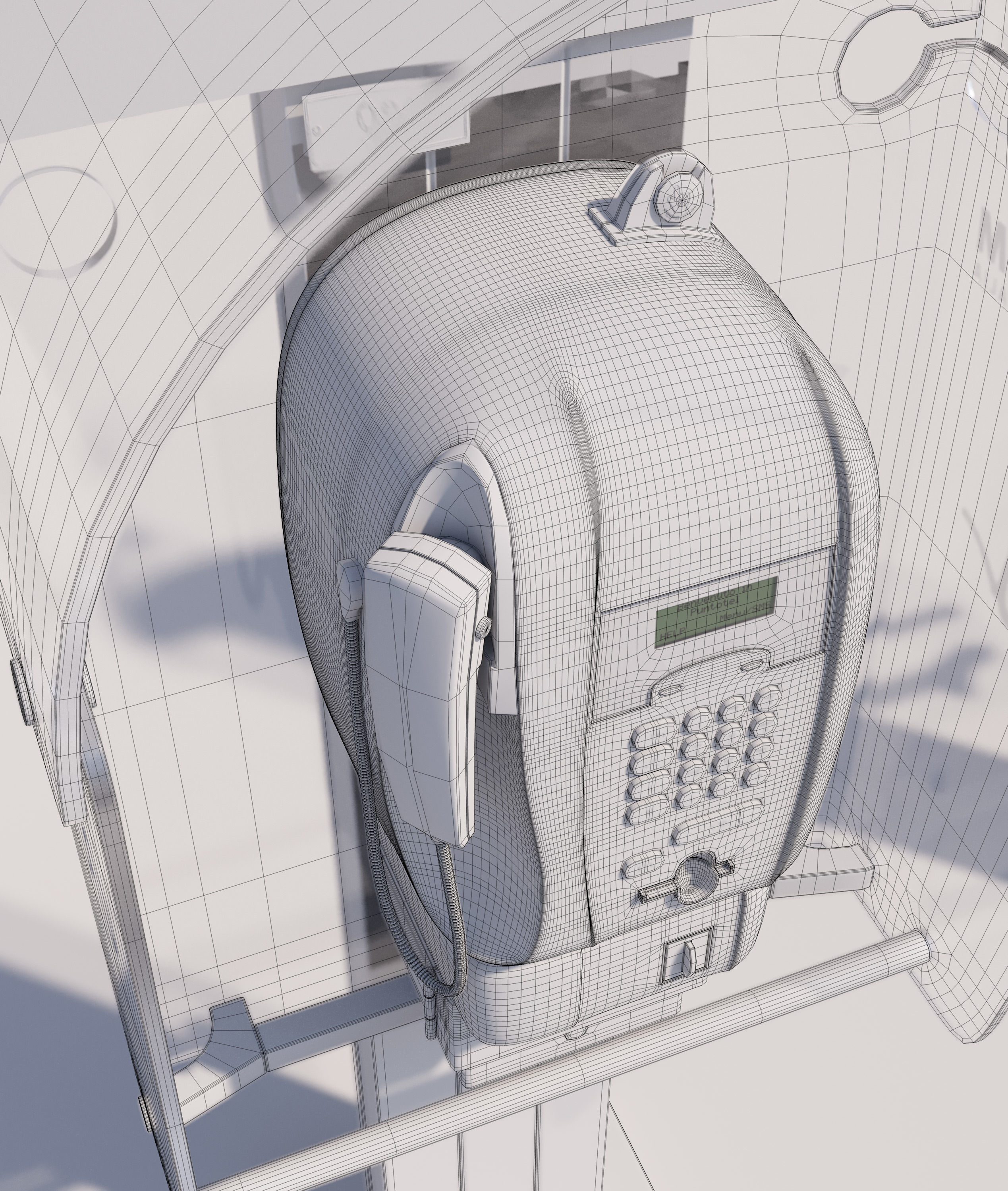 Public Phone 3D model_10