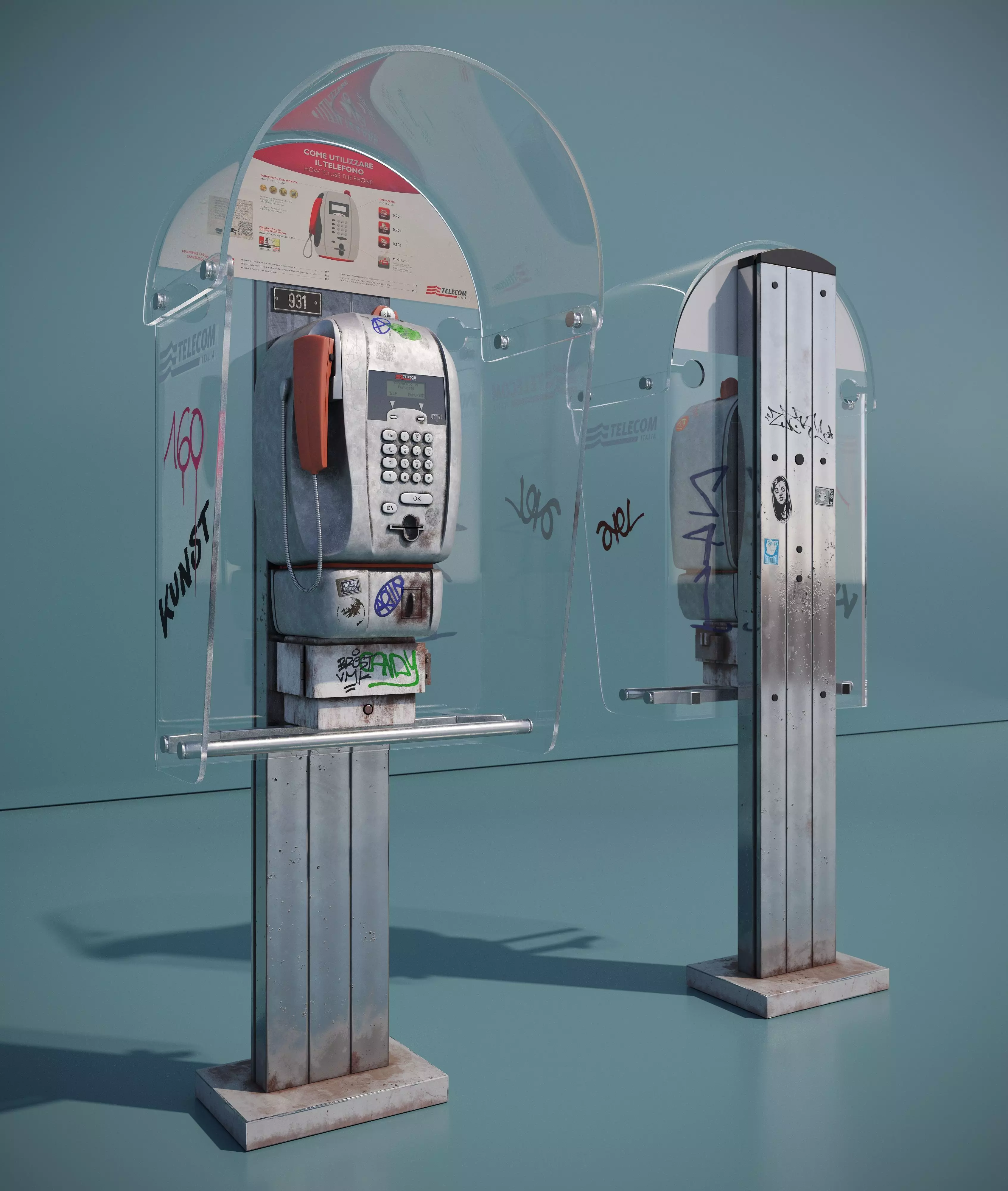 Public Phone 3D model_0