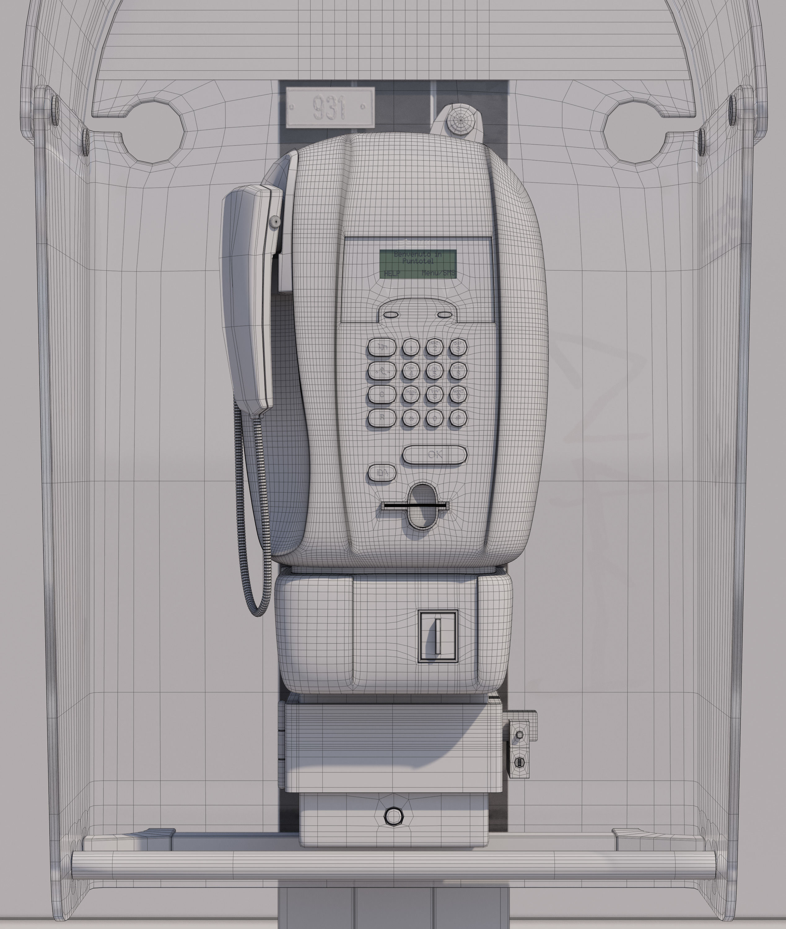 Public Phone 3D model_11