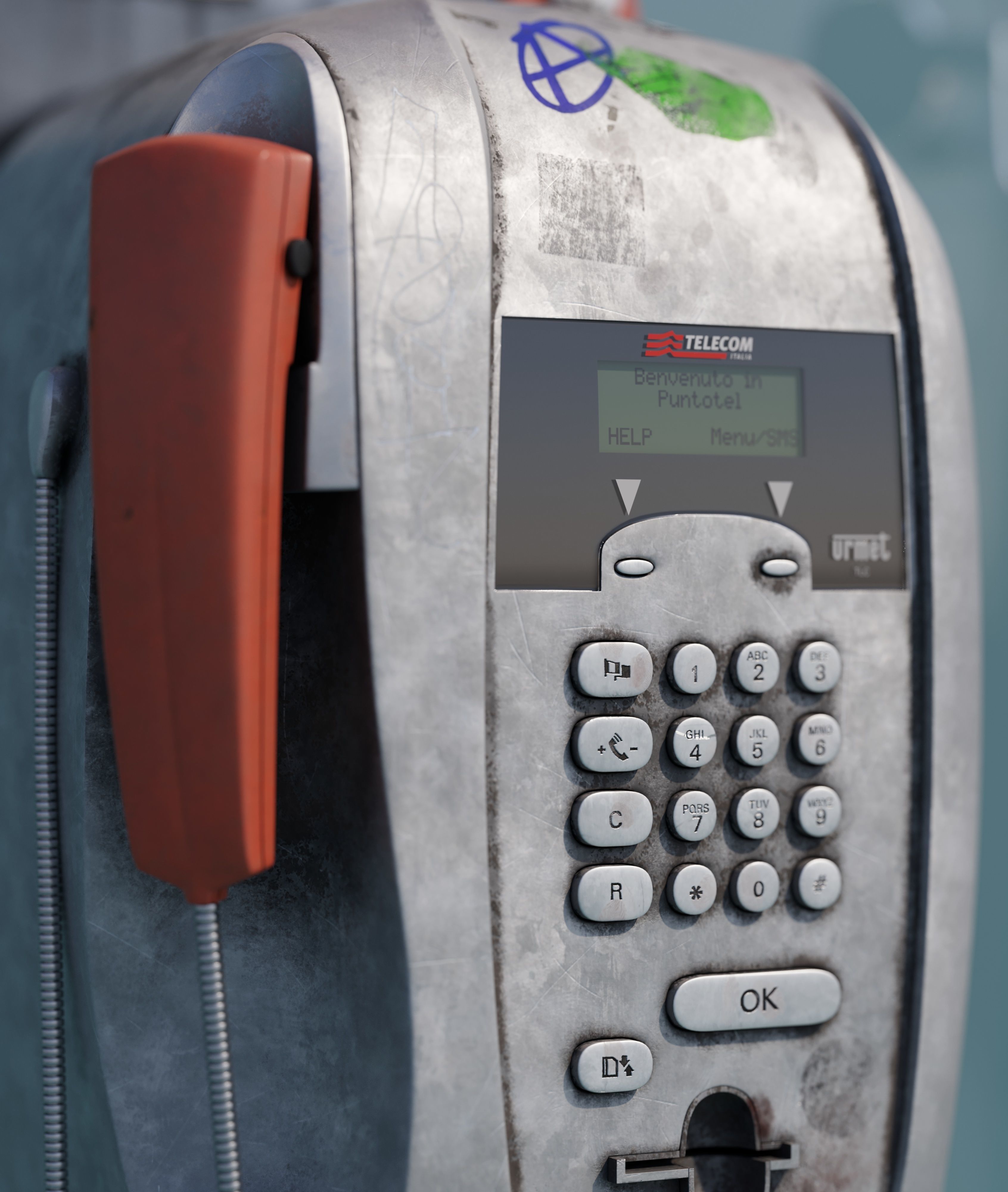 Public Phone 3D model_5