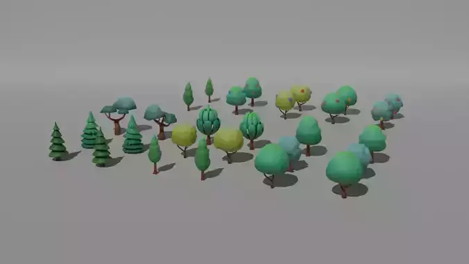 Trees Pack 3D model Trees Pack 3D model