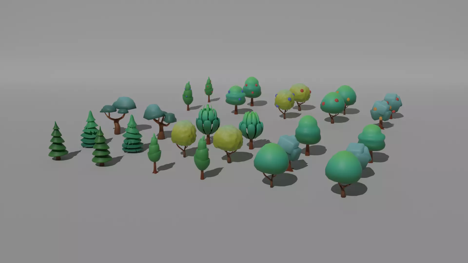 Trees Pack 3D model_0