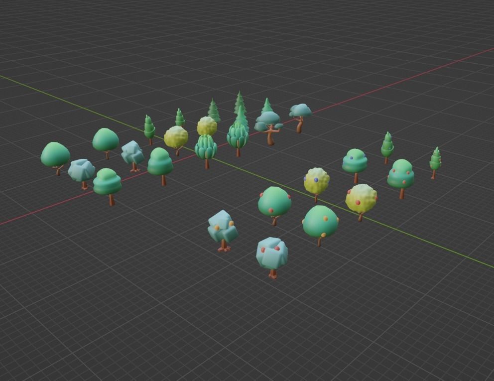 Trees Pack 3D model_8