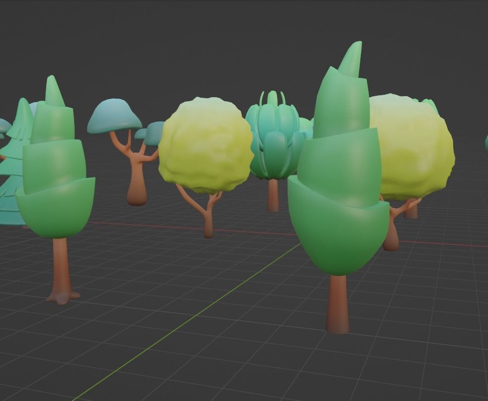 Trees Pack 3D model_2
