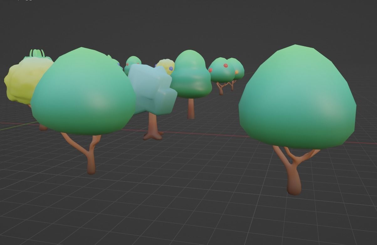 Trees Pack 3D model_4