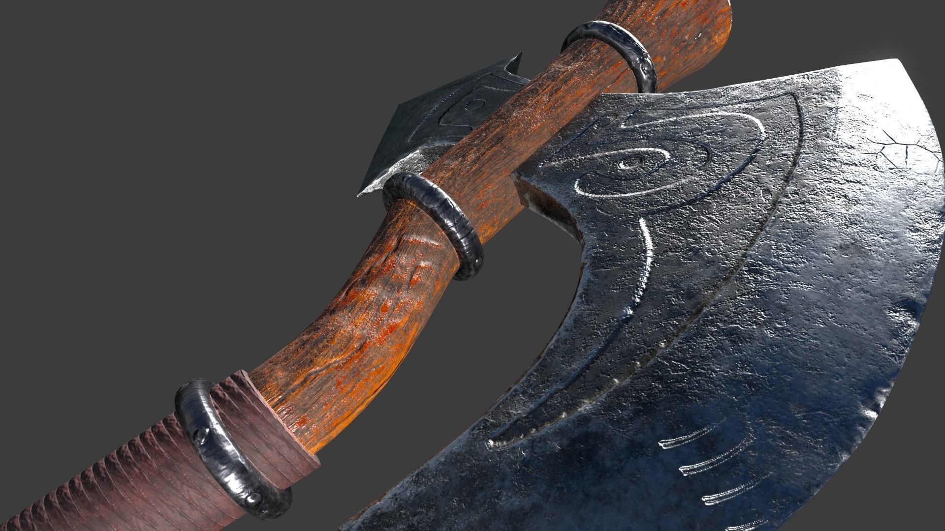 Axe 3D Model Low-poly 3D model_4
