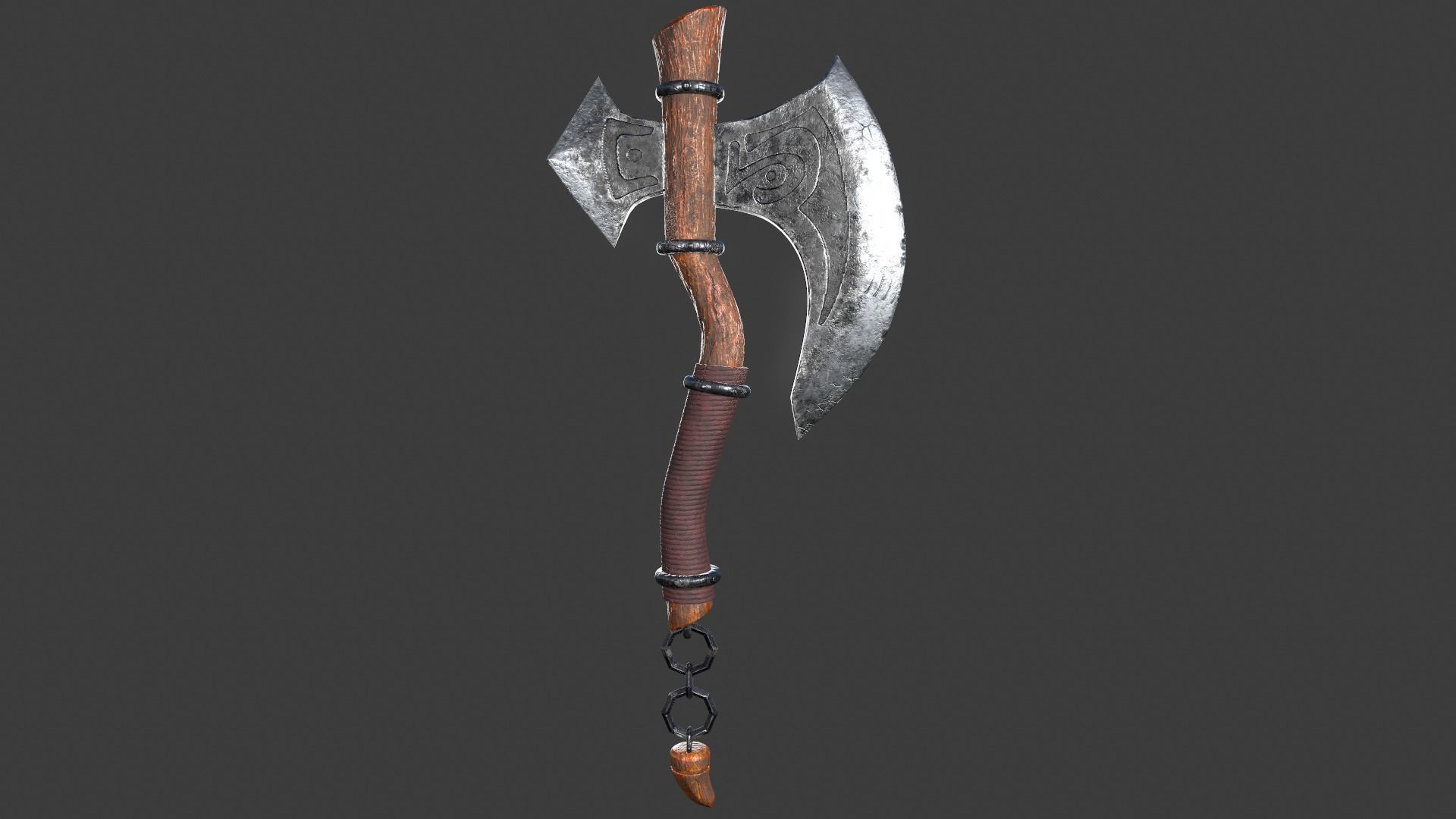 Axe 3D Model Low-poly 3D model_3