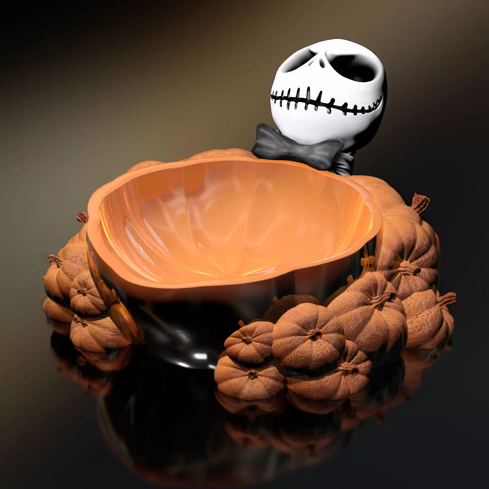 Jack Skellington Halloween Bowl 3MF for Bambu-Lab 3D Printing 3D print model_0