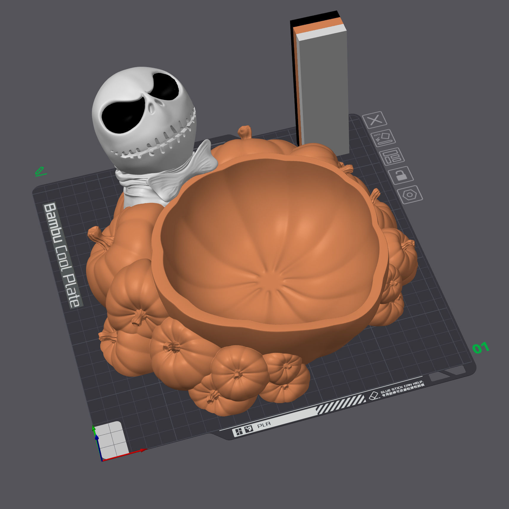 Jack Skellington Halloween Bowl 3MF for Bambu-Lab 3D Printing 3D print model_10