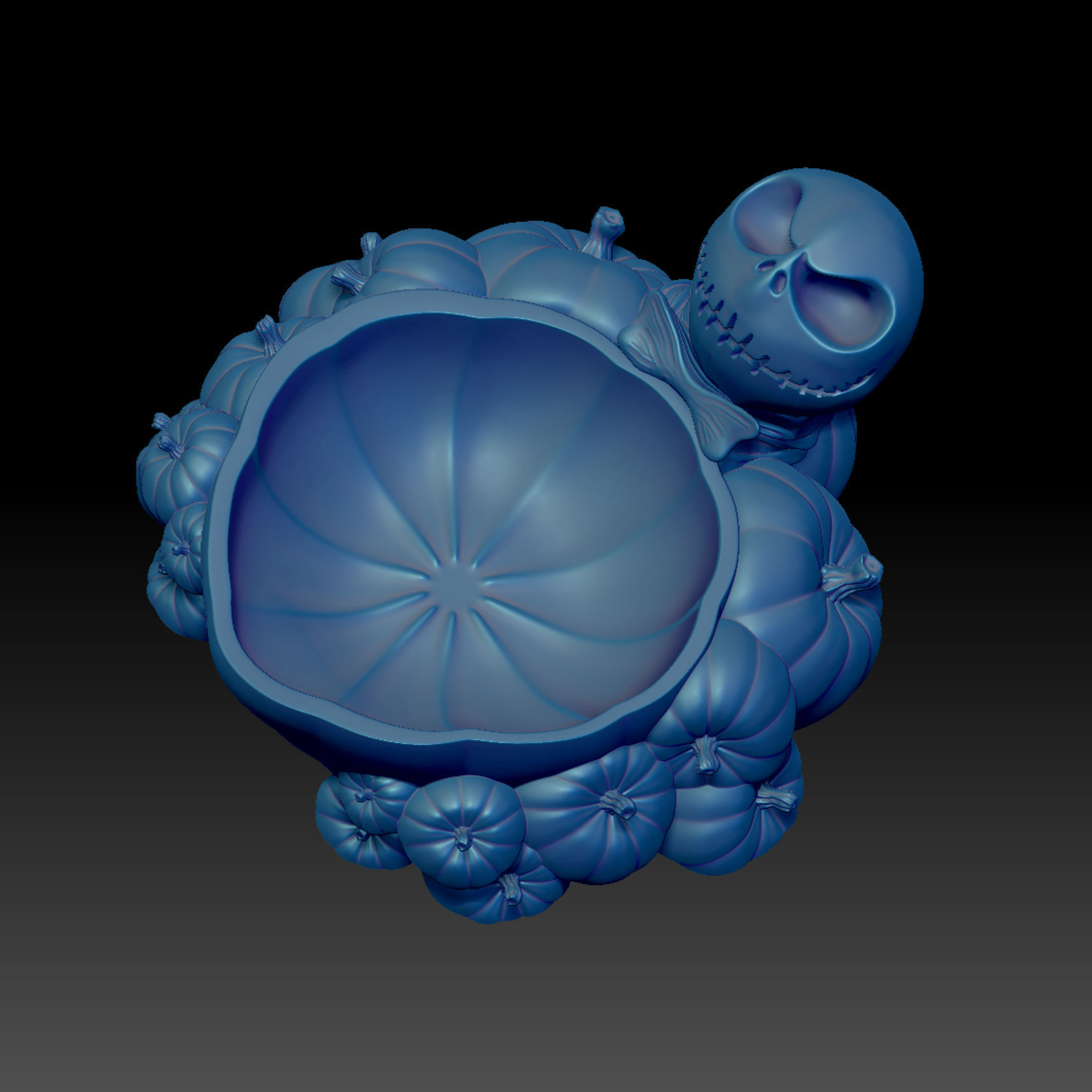 Jack Skellington Halloween Bowl 3MF for Bambu-Lab 3D Printing 3D print model_7