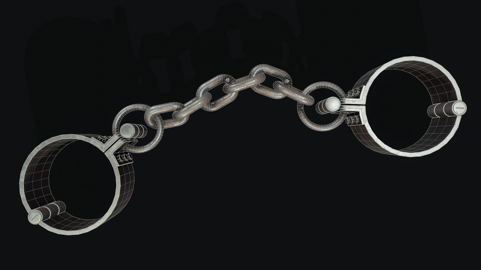 Leg Shackles - Tutorial Included Low-poly 3D model_7