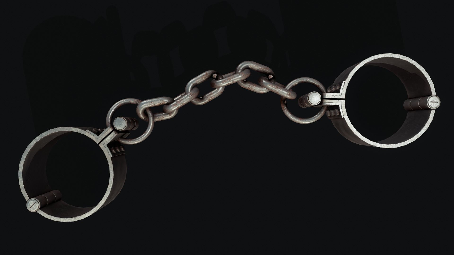 Leg Shackles - Tutorial Included Low-poly 3D model_6