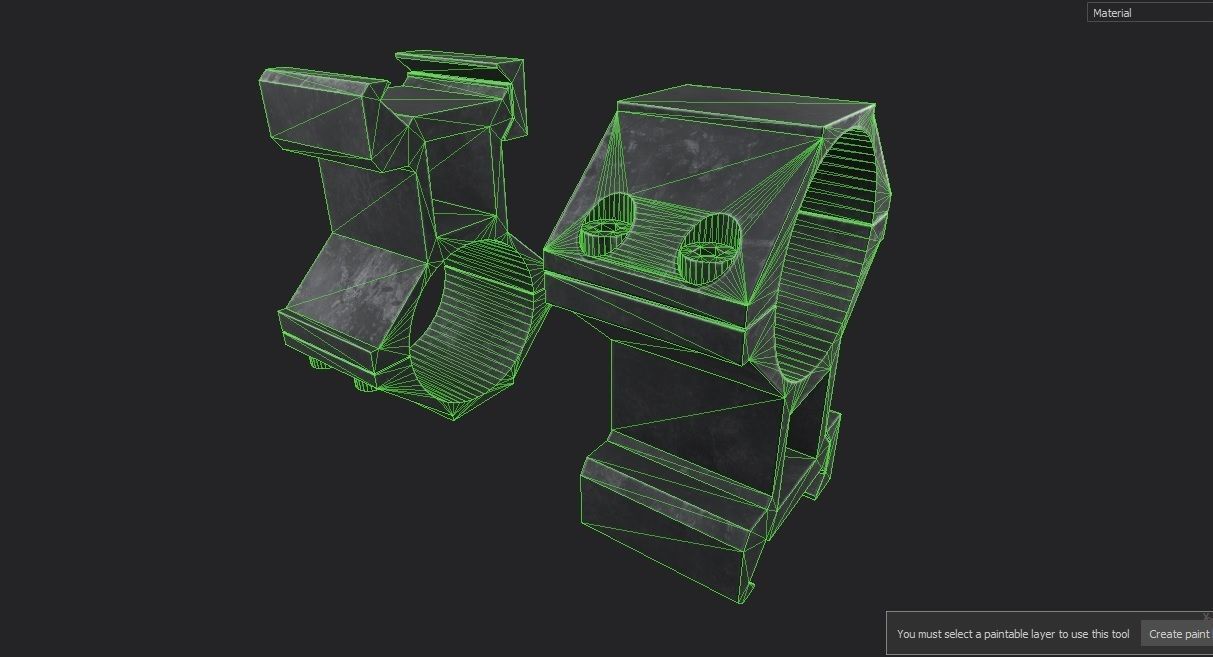 Scope Mount 01 Low-poly 3D model_1