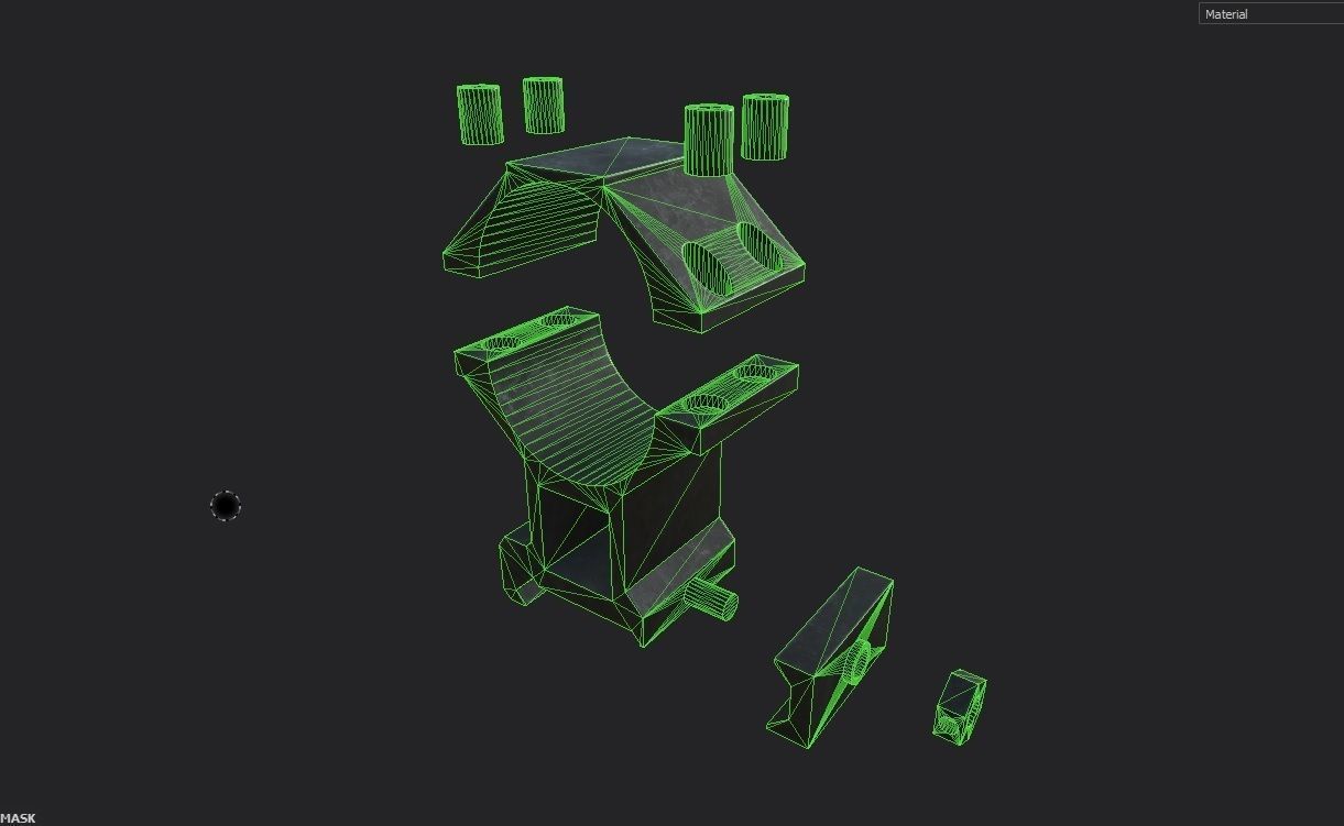 Scope Mount 01 Low-poly 3D model_13