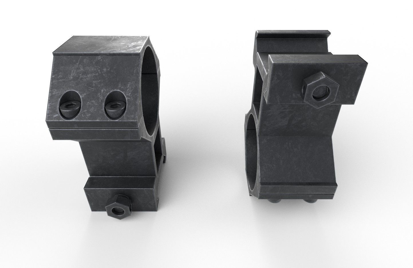 Scope Mount 01 Low-poly 3D model_8