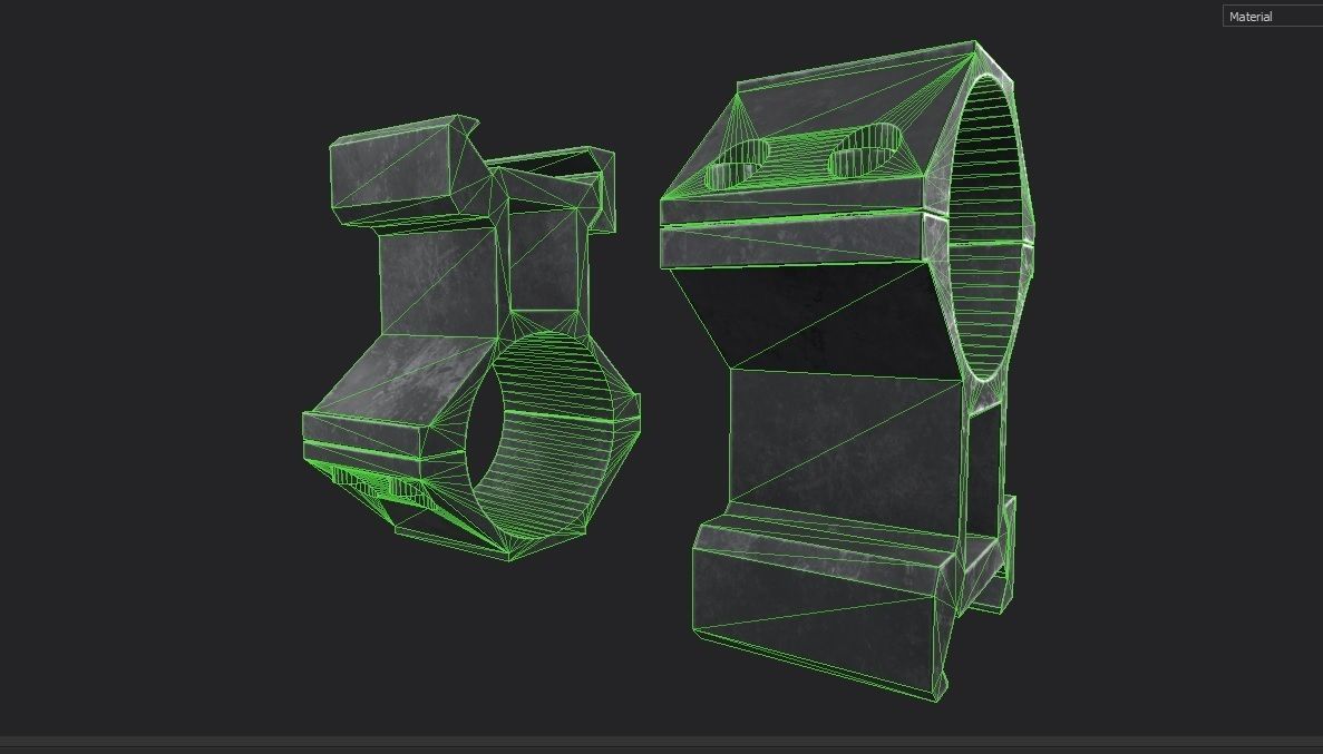 Scope Mount 01 Low-poly 3D model_5