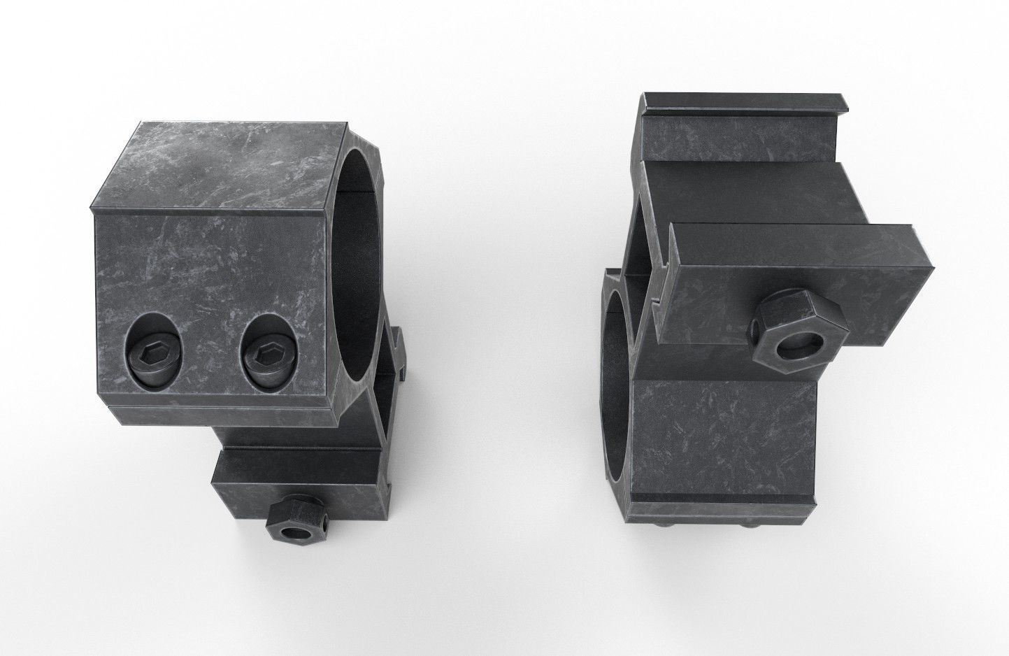 Scope Mount 01 Low-poly 3D model_11