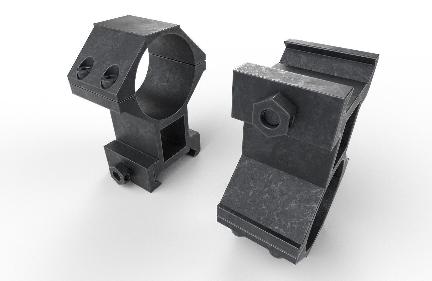 Scope Mount 01 Low-poly 3D model_9